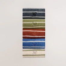 Load image into Gallery viewer, Blue/Neutral/Green Stripe Pattern Socks 5 Pack

