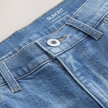 Load image into Gallery viewer, Bright Blue Slim Fit Stretch Denim Shorts
