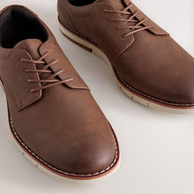 Load image into Gallery viewer, Tan Brown Comfort Wedge Derby Shoes
