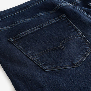 Blue Dark Ink Regular Tapered Fit Vintage Wash Denim Jeans