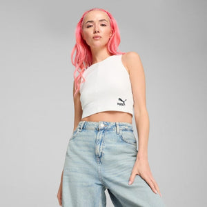 CLAS.Ribbed Crop Top WhT