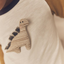 Load image into Gallery viewer, Ochre/Cream Dinosaur Long Sleeve Character T-Shirt (3mths-6yrs)
