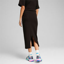 Load image into Gallery viewer, CLAS.Ribbed Midi Skirt Blk
