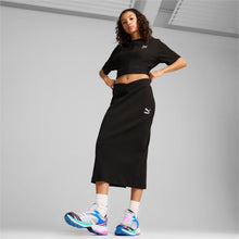 Load image into Gallery viewer, CLAS.Ribbed Midi Skirt Blk
