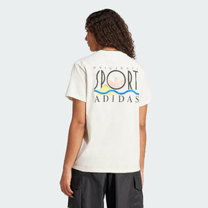 Graphic adidas Sports Loose 3-Stripes Tee