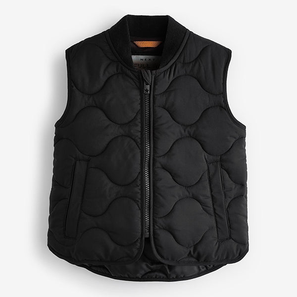 Black Quilted Gilet (3mths-6yrs)