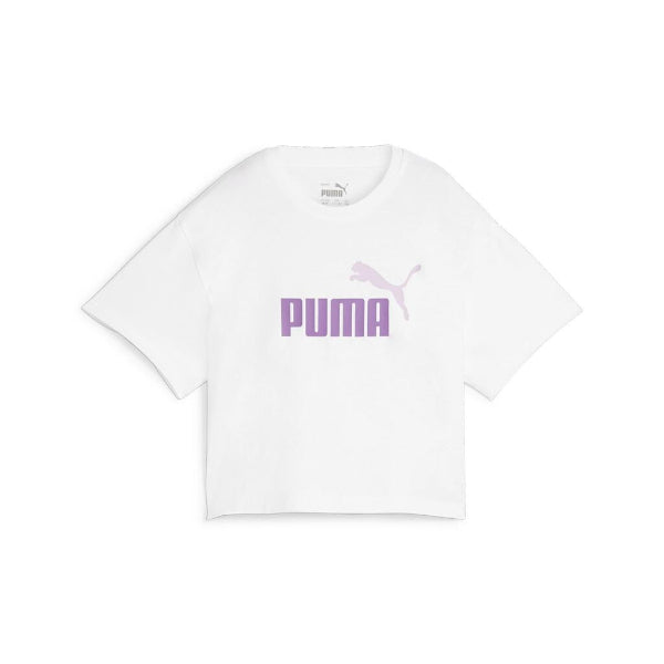 Girls Logo Cropped Tee WhT