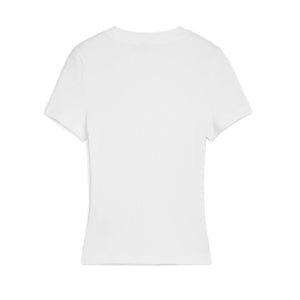 CLAS.Ribbed Slim Tee WhT