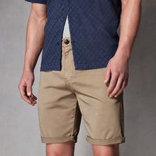 Load image into Gallery viewer, Stone Slim Fit Premium Laundered Stretch Chino Shorts
