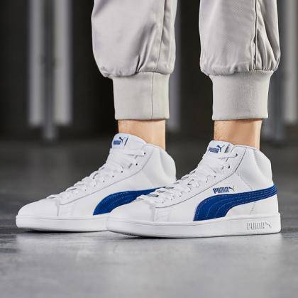 Puma Smash v2 Mid L Puma White SHOES - Allsport