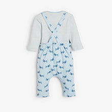 Load image into Gallery viewer, Blue Dog Jersey Dungarees And Bodysuit Set (0mths-18mths) - Allsport
