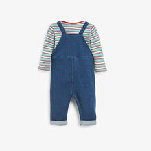 Load image into Gallery viewer, Blue Dog Stretch Denim Dungaree And Bodysuit Set (0mths-18yrs) - Allsport
