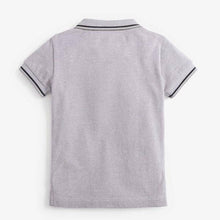 Load image into Gallery viewer, Grey Short Sleeve Pique Embroidered Animal Polo (3mths-5yrs) - Allsport
