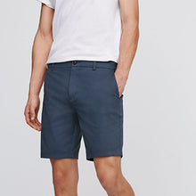 Load image into Gallery viewer, Vintage Blue Slim Fit Stretch Chino Shorts
