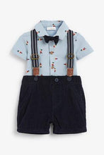 Load image into Gallery viewer, Chino Navy Shorts With Braces - Allsport
