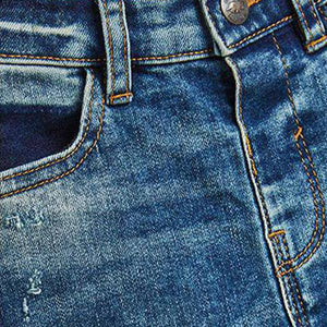Mid Blue Distressed Jeans (3mths-5yrs) - Allsport