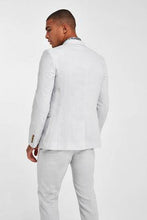 Load image into Gallery viewer, Chalk Linen Blend Skinny Fit Jacket - Allsport
