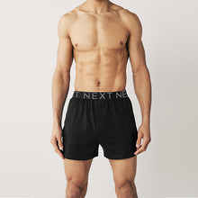 Load image into Gallery viewer, Black Loose Fit Pure Cotton Boxers 4 Pack

