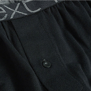 Black Loose Fit Pure Cotton Boxers 4 Pack