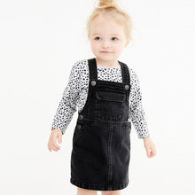 Load image into Gallery viewer, Black Denim Pinafore (3mths-6yrs)

