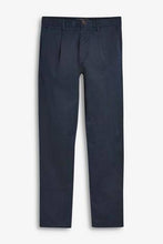 Load image into Gallery viewer, NAVY PLEAT FRONT CHINO TROUSER - Allsport
