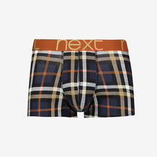Load image into Gallery viewer, Navy Check Pattern Hipster Boxers 4 Pack - Allsport
