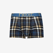 Load image into Gallery viewer, Navy Check Pattern Hipster Boxers 4 Pack - Allsport
