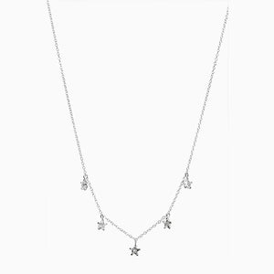Sterling Silver Cubic Zirconia Star Necklace - Allsport