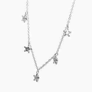 Sterling Silver Cubic Zirconia Star Necklace - Allsport