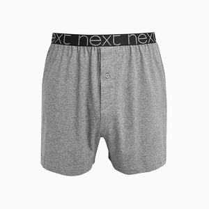 Grey Loose Fit Pure Cotton Boxers 4 Pack - Allsport