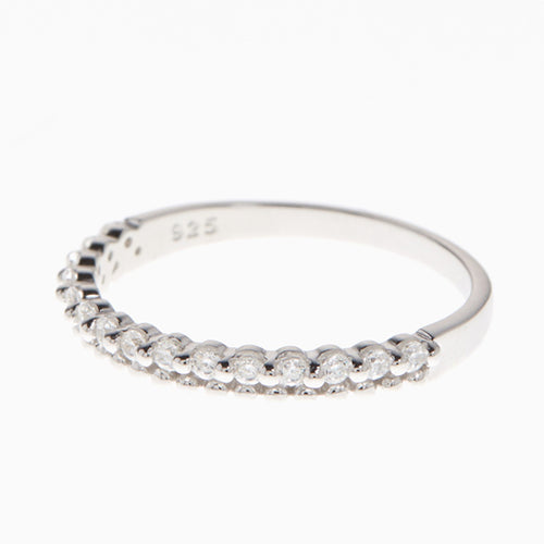 Sterling Silver Cubic Zirconia Eternity Band - Allsport