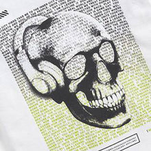 Load image into Gallery viewer, White Skull Print T-Shirt (3 to 12 yrs) - Allsport
