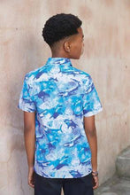 Load image into Gallery viewer, Blue Shark Short Sleeve Shirt  (3 to 12 yrs) - Allsport
