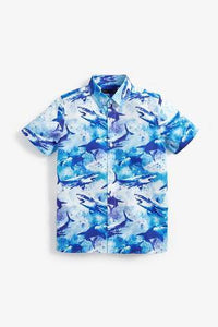 Blue Shark Short Sleeve Shirt  (3 to 12 yrs) - Allsport