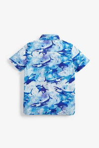 Blue Shark Short Sleeve Shirt  (3 to 12 yrs) - Allsport