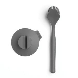 Brabantia Dish Brush with Suction Cup Holder Dark Grey