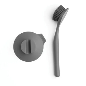 Brabantia Dish Brush with Suction Cup Holder Dark Grey