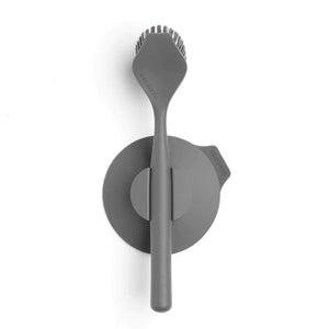 Brabantia Dish Brush with Suction Cup Holder Dark Grey