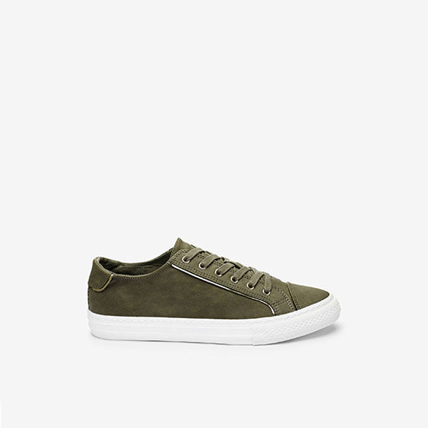 Green Khaki Baseball Trainers - Allsport