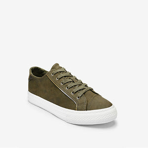 Green Khaki Baseball Trainers - Allsport