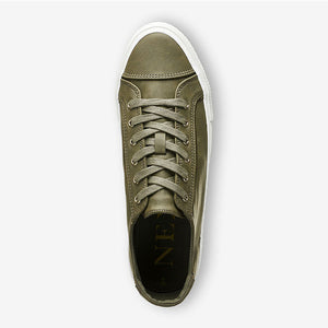 Green Khaki Baseball Trainers - Allsport