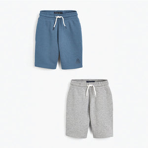 Blue/Grey 2 Pack Shorts (3-12yrs) - Allsport
