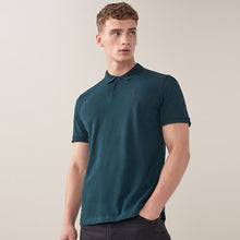Load image into Gallery viewer, Emerald Green Regular Fit Pique Polo Shirt
