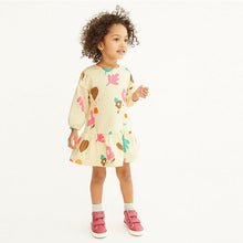 Load image into Gallery viewer, Cream Shapes Cosy Sweat Dress (3mths-6yrs) - Allsport
