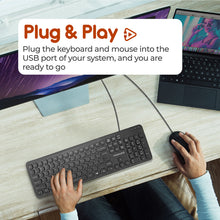 Load image into Gallery viewer, Quiet Key Wired Compact KeyBoard &amp; Mouse

