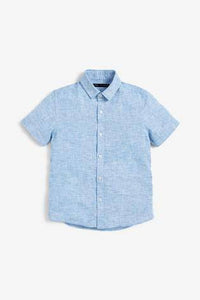 Linen Mix Shirt Blue  (3 to 12 yrs) - Allsport