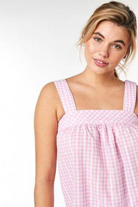 Pink Check Woven Short Set - Allsport