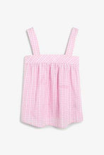 Load image into Gallery viewer, Pink Check Woven Short Set - Allsport
