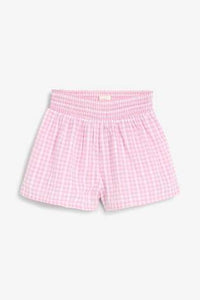 Pink Check Woven Short Set - Allsport