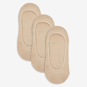 Nude Next Sports Cotton Rich Footsies 3 Pack